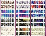 168Pcs/12 Premium Sheet($0.99/ Sheet) - Love Nest Nail Art Tips Stickers False Nail Design Manicure Decals Nail Art Water Nail Art Decal / Tattoo / Sticker