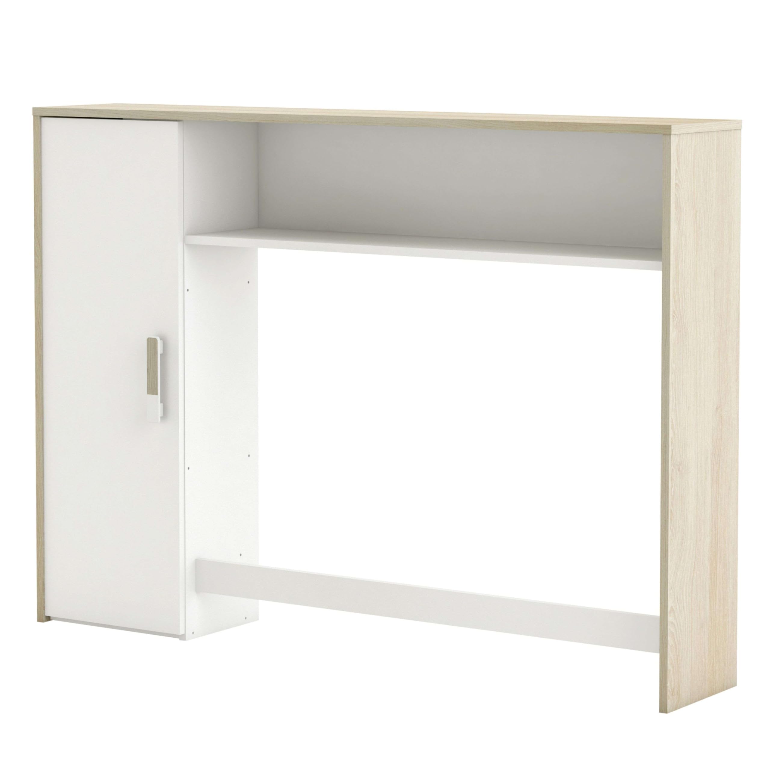 Miroytengo Cabecero Infantil Switch con Armario Color Roble Shannon y Blanco Perla 95x132x25 cm