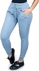Calça Ribana MVB Modas Feminina Cintura Alta Moletom