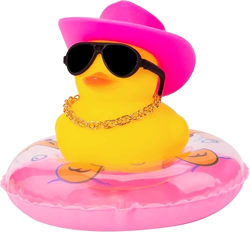 wonuu Pato de Goma para Automóvil, Decoración de Pato para Tablero de Automóvil, Ornamento para Tablero de Automóvil para Accesorios de Decoración