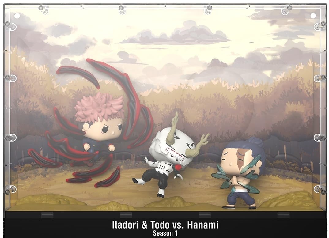 Funko Jujutsu Kaisen Yuji Itadori & A0I Todo & Hanami (Pop! Moments Deluxe) Vinyl Figurine 06 Unisexe Pop! Multicolore
