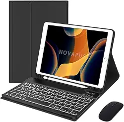 Capa Para iPad 10ª Geração /10.9in 2022 Com Teclado e mouse (Preto, Teclado retroiluminado)