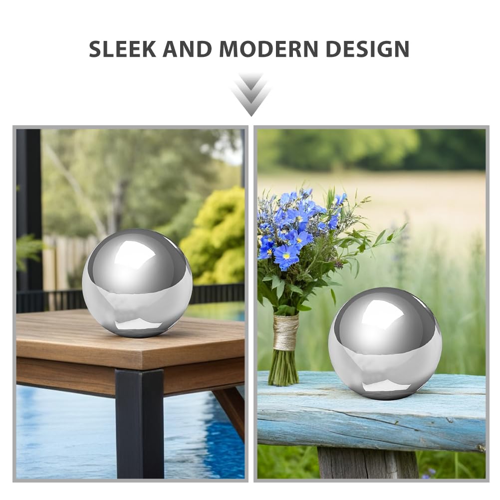 Toyvian Sfera Riflettente in Acciaio Inossidabile Globo Da Giardino Lucido Per Decorare Esterni Come Terrazze Balconi e Prati