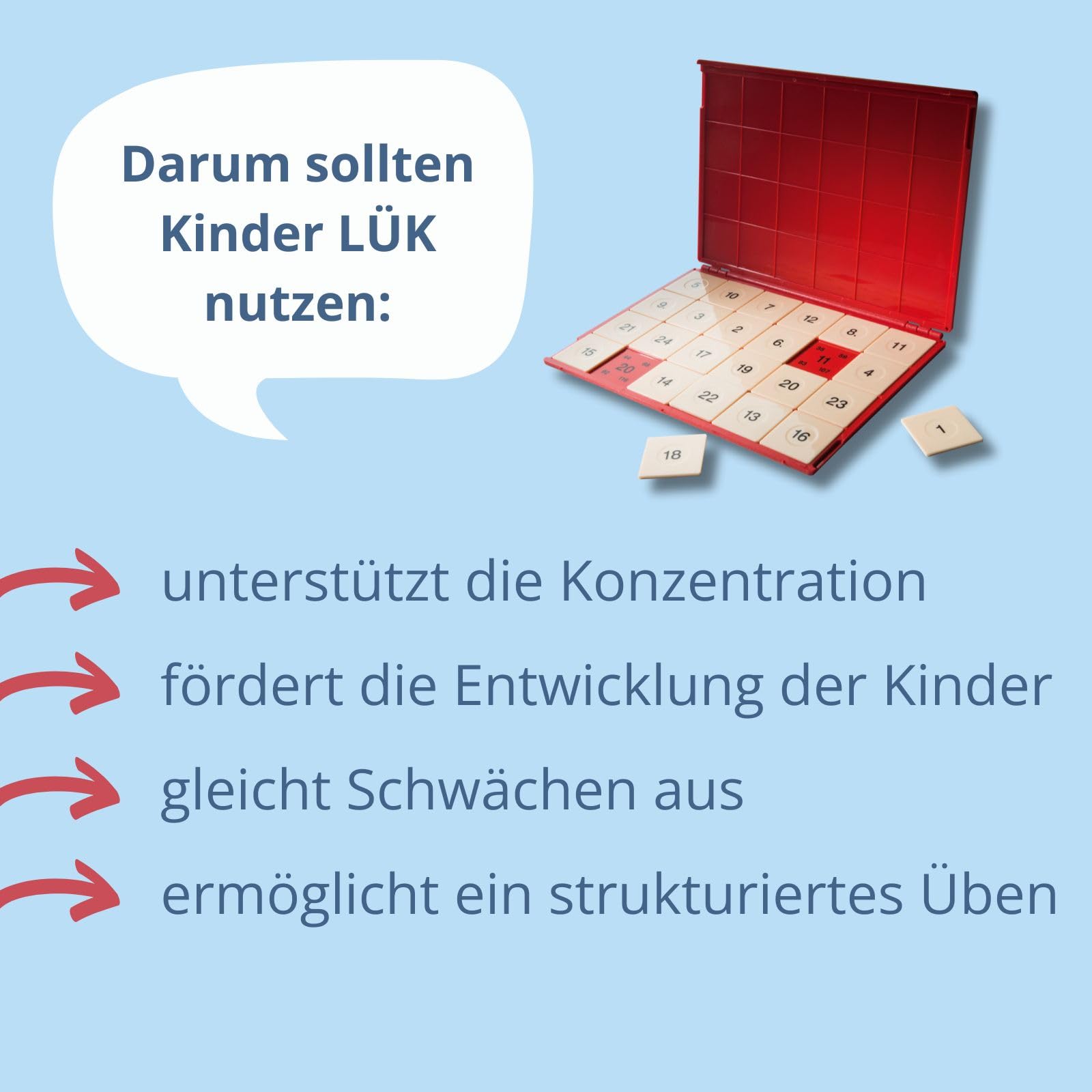 LÜK: Kontrollgerät mit 24 Aufgabenplättchen