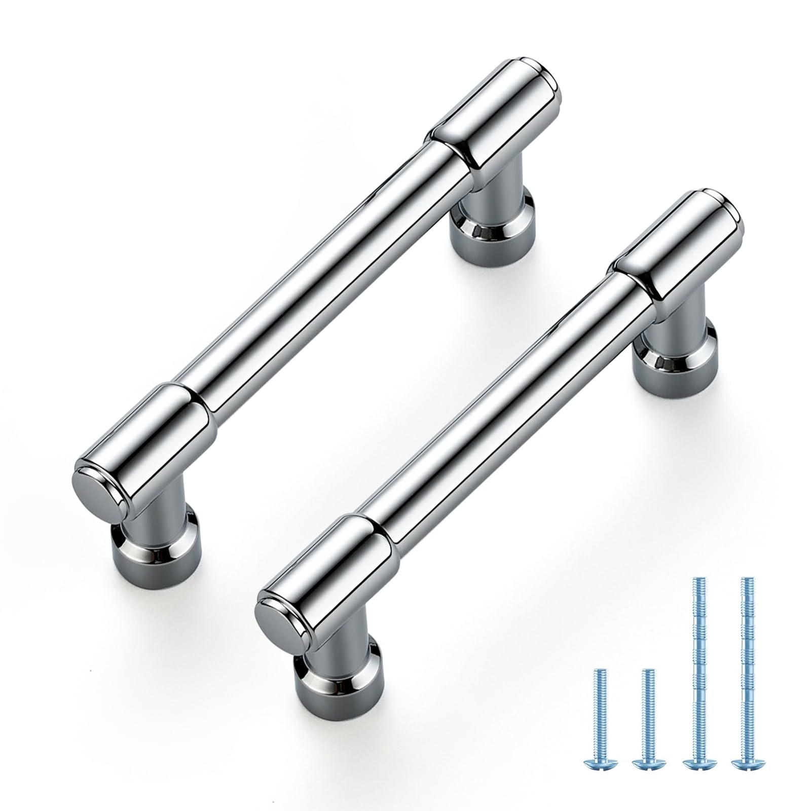 Poignées pour meuble de cuisine et commode JOY DECOR en chrome moderne 7,6 cm
