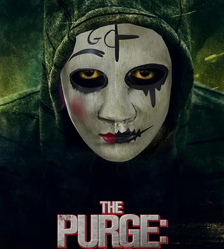 Miniatura 2 de Máscara de purga para niños disfraces de Halloween máscaras de cruz y dios, juguete de cara de terror aterrador, para fiesta de payaso de mascarada