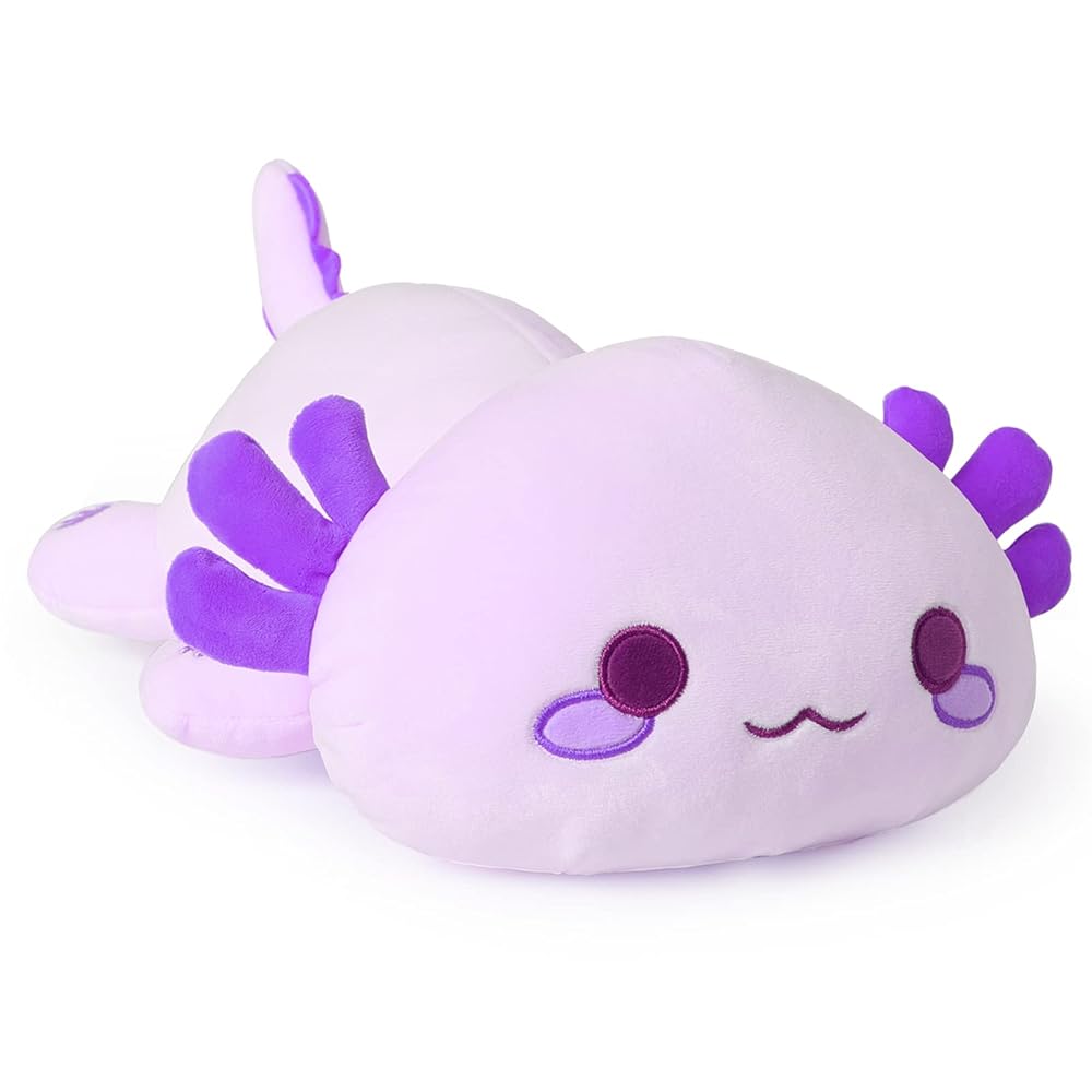 Onsoyours Cute Axolotl Plush, 19 Soft Large Stuffed Animal Salamander Big Plush Pillow, Kawaii Plushie Toy for Kids (Pruple Axolotl, 19)