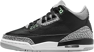 Jordan Big Kid's 3 Retro Black/Green Glow-Wolf Grey (DM0967 031)