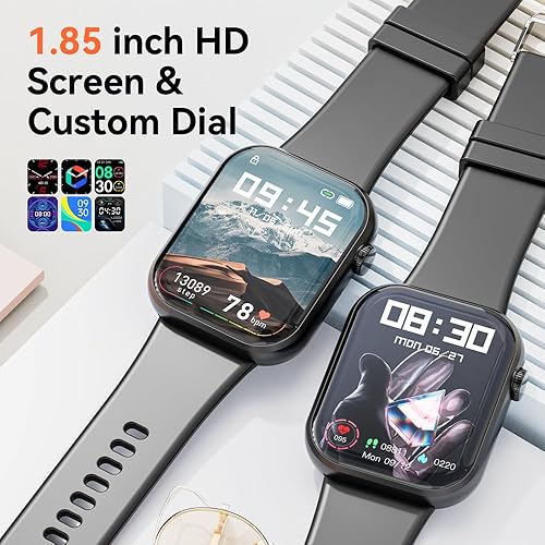 Miniatura 5 de Reloj inteligente contestahaz llamadas 2023 más nuevo rastreador de fitness de 183 pulgadas monitor de frecuencia cardíaca sueño podómetrocalorías