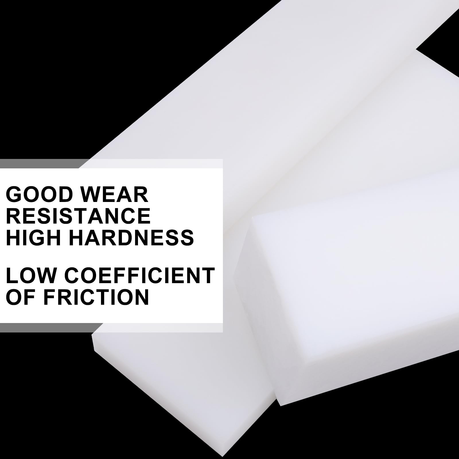 UHMWPE - Bloque de rosca de polietileno de peso molecular ultra alto para ingeniería, pisos, bricolaje, bloques de nailon, barra sólida rectangular de plástico para mecanizar mejoras del hogar