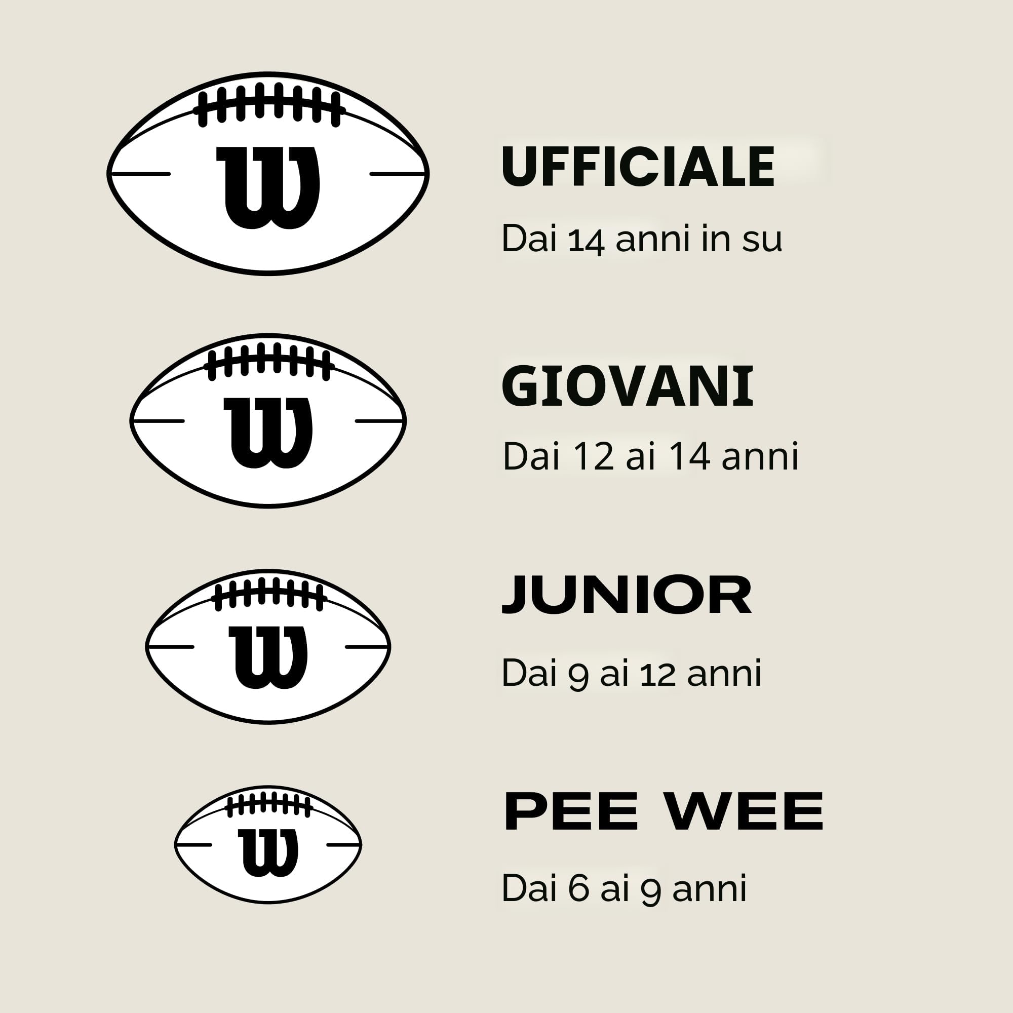 Wilson Pallone da Football della NFL, ad Impugnatura salda.