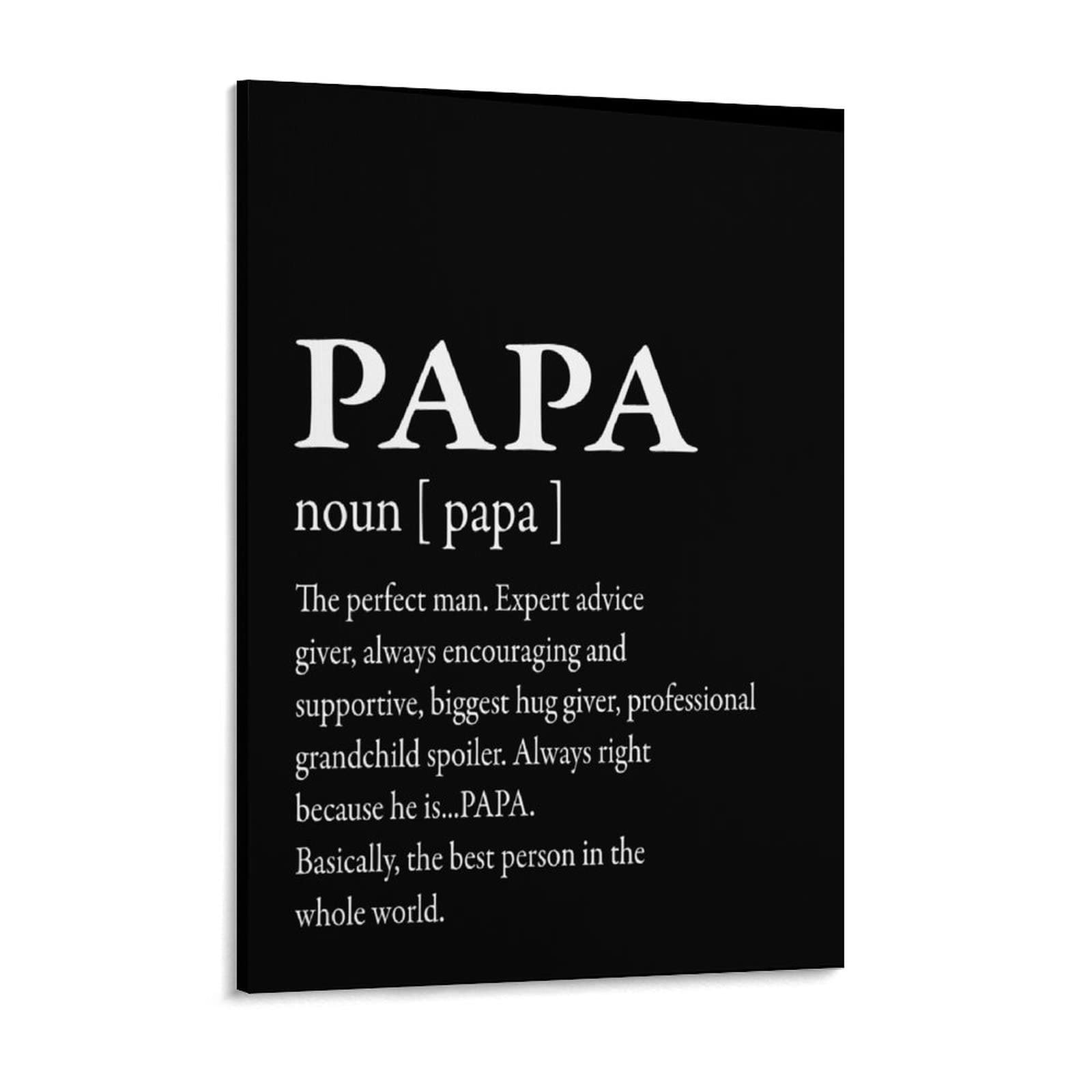 Gokays Poster decorativo da parete con cornice positiva per il bagno, per la cameretta dei bambini, regalo per la festa del papà, 45 x 60 cm