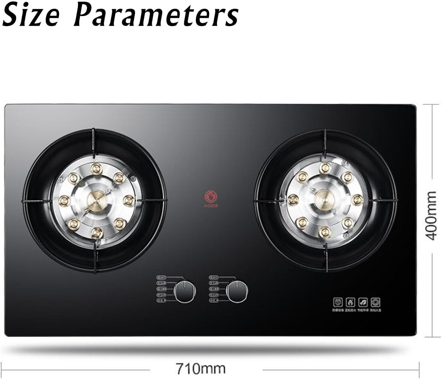 Propane Stove,Double Burner Portable Propane Stove,tempered Glass Gas Cooktop,Maximum 17742.4BTU Suitable for Kitchen Apartments and RV (Color : LPG, Size : Style 5)