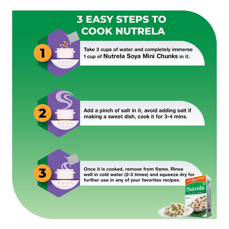 Nutrela Soya Mini Chunks 220 grams - Image 6
