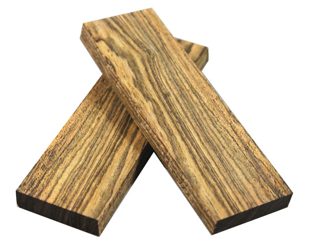 Bookmatch Tiger Stripe Wood Knife Scales Woodworking Project Kits Lumber (127mmx76mmx10mm)