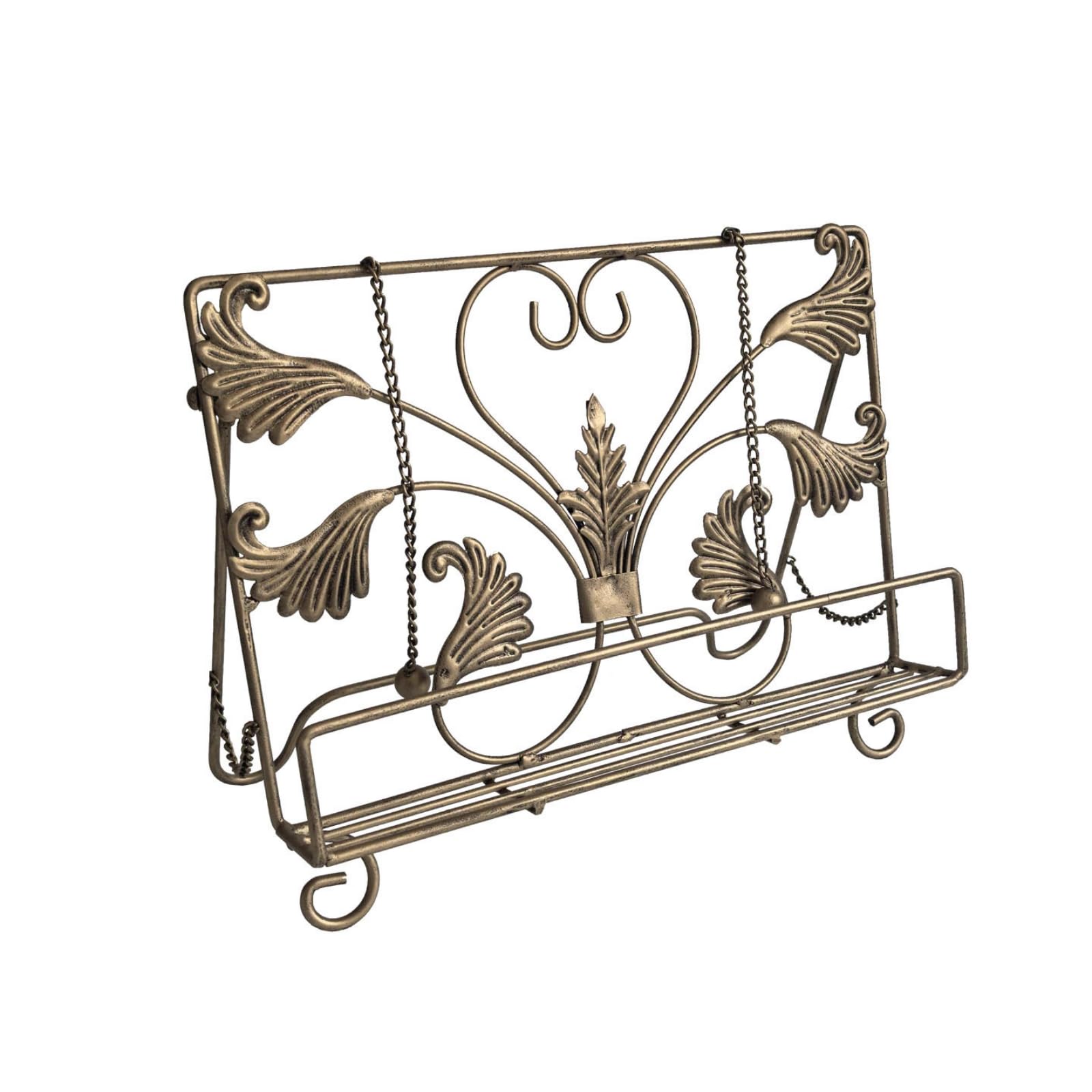 F Fityle Soporte Lectura corativo Hierro con Respaldo Inclinado Estable y Repisa Rectangular para Varios Tamaños Libros Acuado para Escritorio Estantería y Mesa Trabajo en la Oficina O Cocina