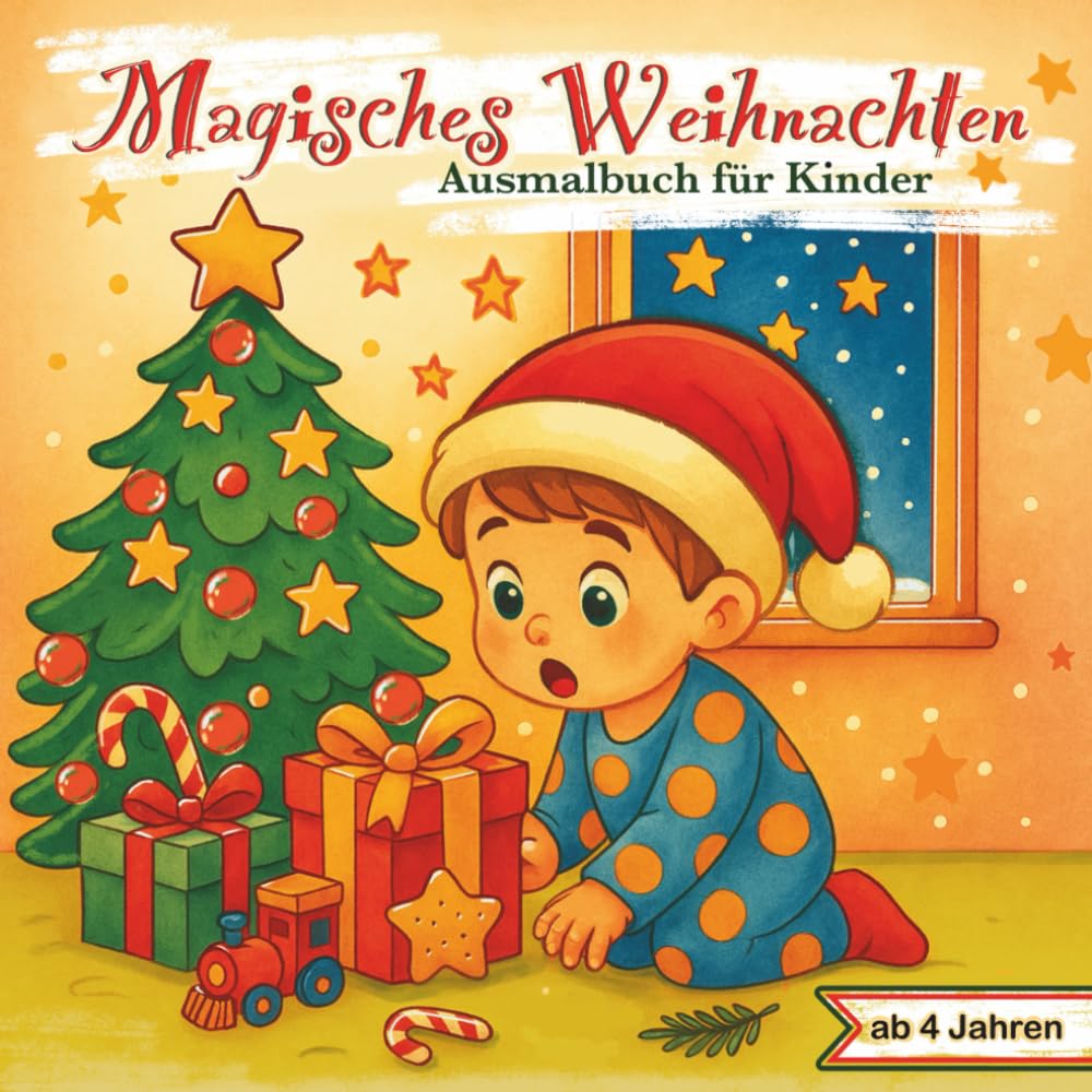 Magisches Weihnachten Ausmalbuch für Kinder