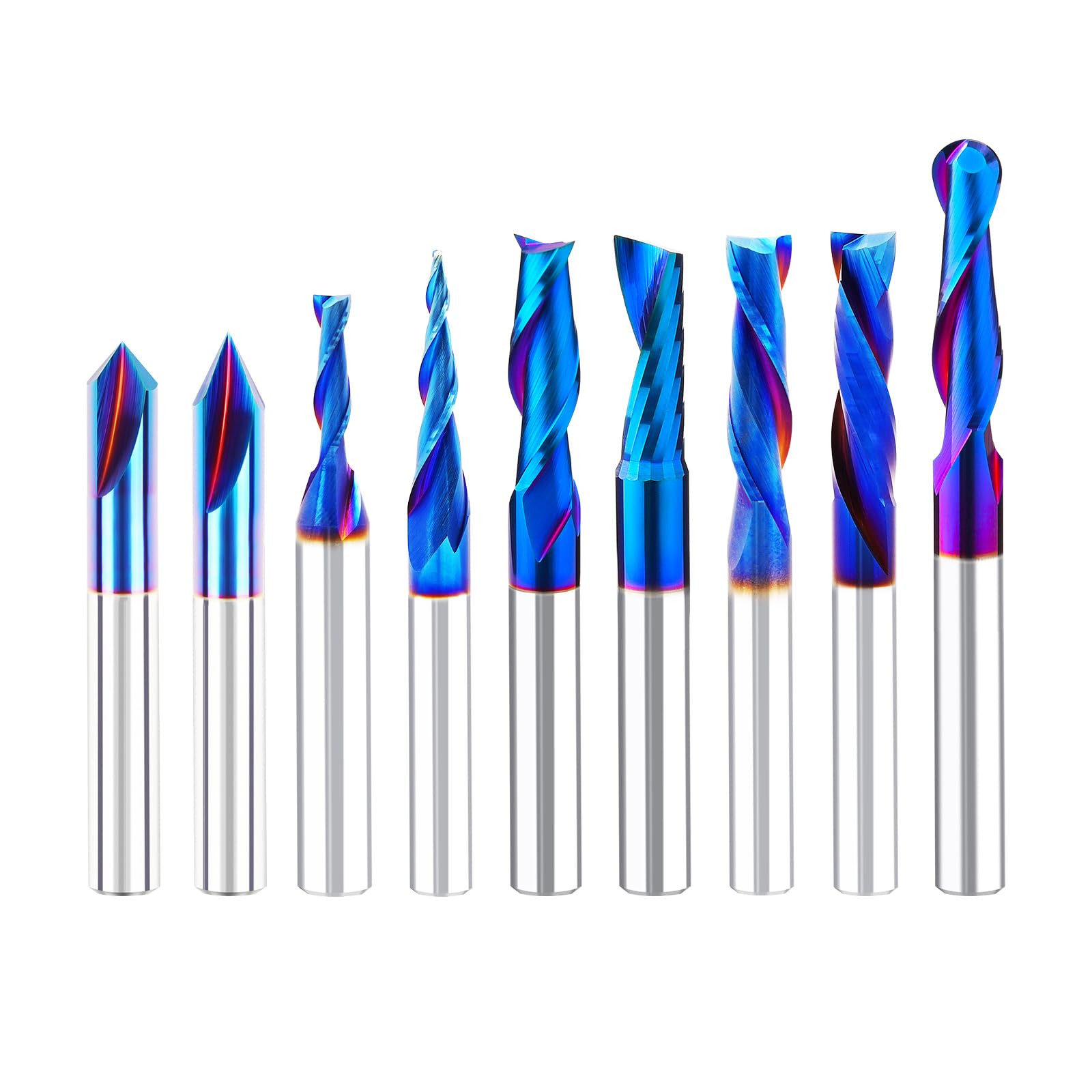 CNC Wood Carving Router Bits - 5 Piece Set -8 CNC Wood Carving Router Bits - 5 Piece Set -8