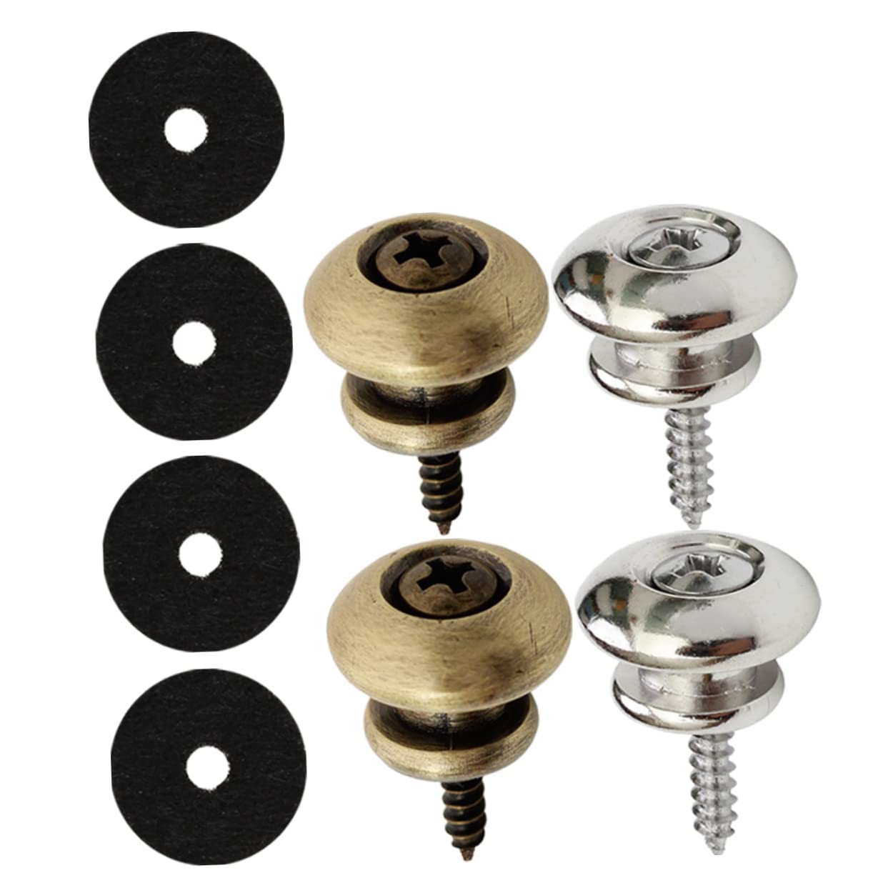 ERINGOGO Style Guitar Strap Lock Button 4 Pack Easy Install Locking Guitar Straps Parts