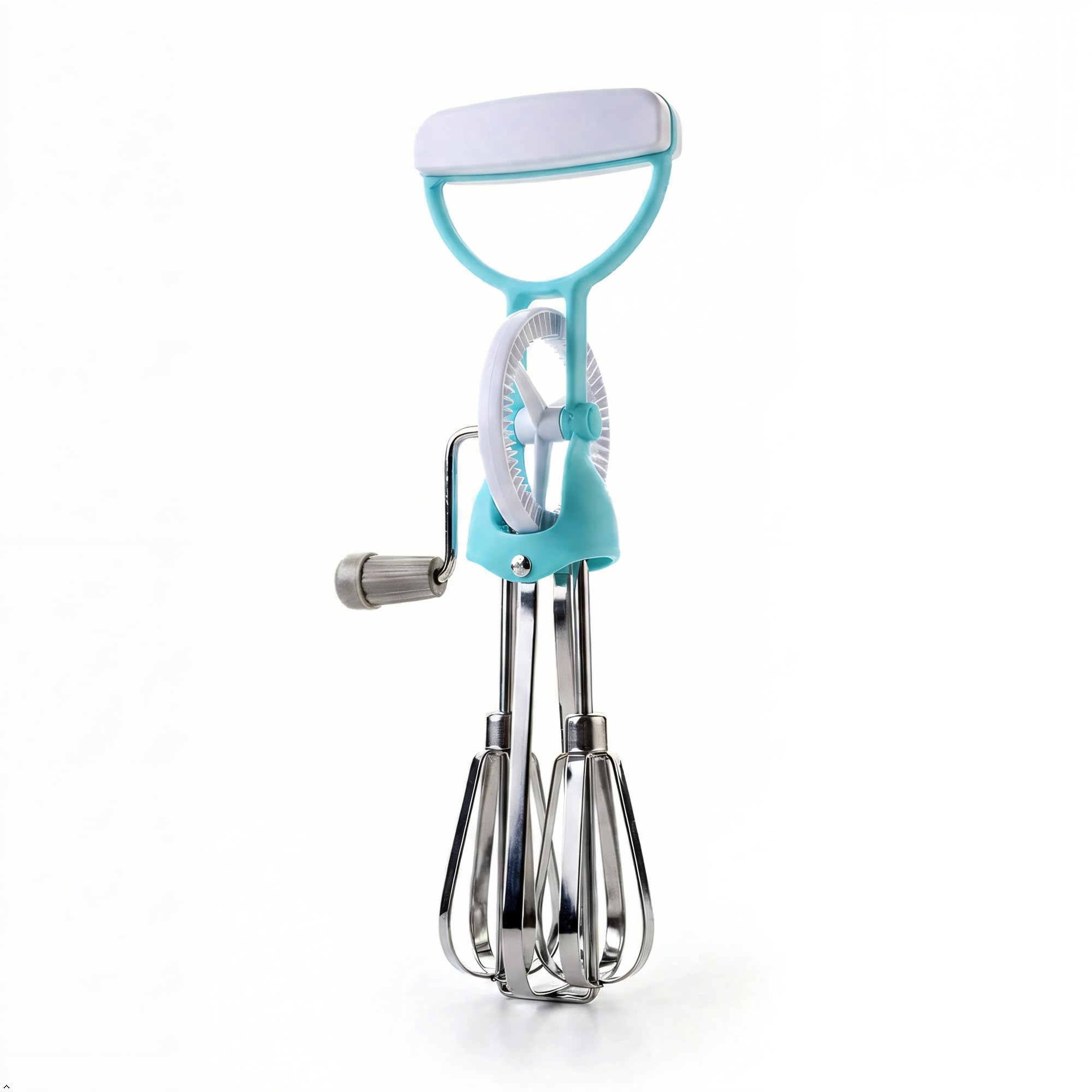 7Seas Egg Beater Mixer Manual Hand Whisks Stainless Steel Rotary Hand Whip Whisk Hand Mixer Egg Beater Cooking Tool Suitable for Kitchen Gadget | Vintage Style Double Head Hand Mixer, Blender-picture-28
