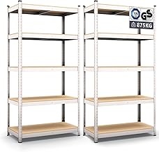 Panorama24 Shelf, Storage Shelves, Pack of 2, Basement Shelving / Workshop Shelving / Garage Shelving, Heavy-Duty Shelving 875 kg