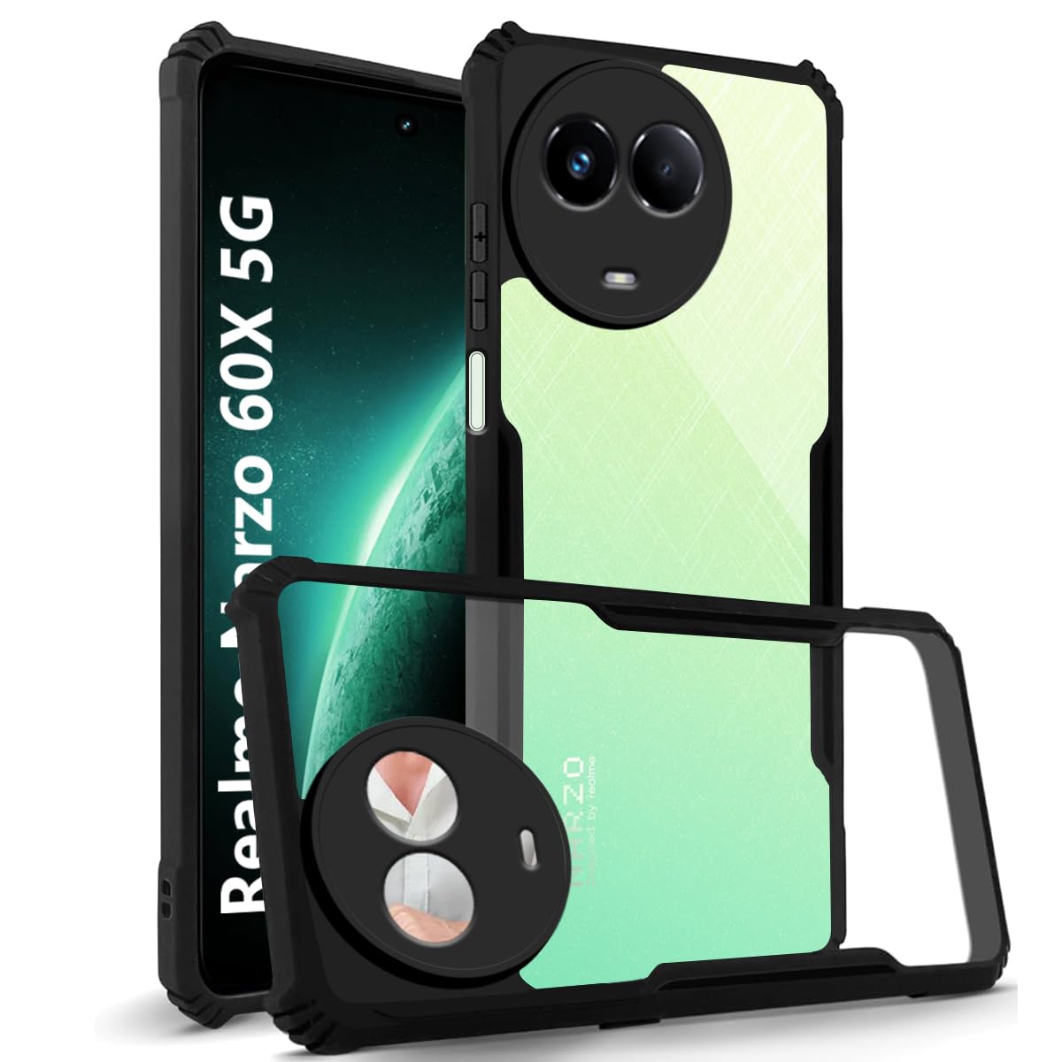 Fashionury Crystal Clear Back Cover for Realme Narzo 60X 5G Shockproof Design | Camera Protection Case Back Cover for Realme Narzo 60X 5G (Bumper) (B0CHJLZYL1) Amazon Price History, Amazon Price Tracker