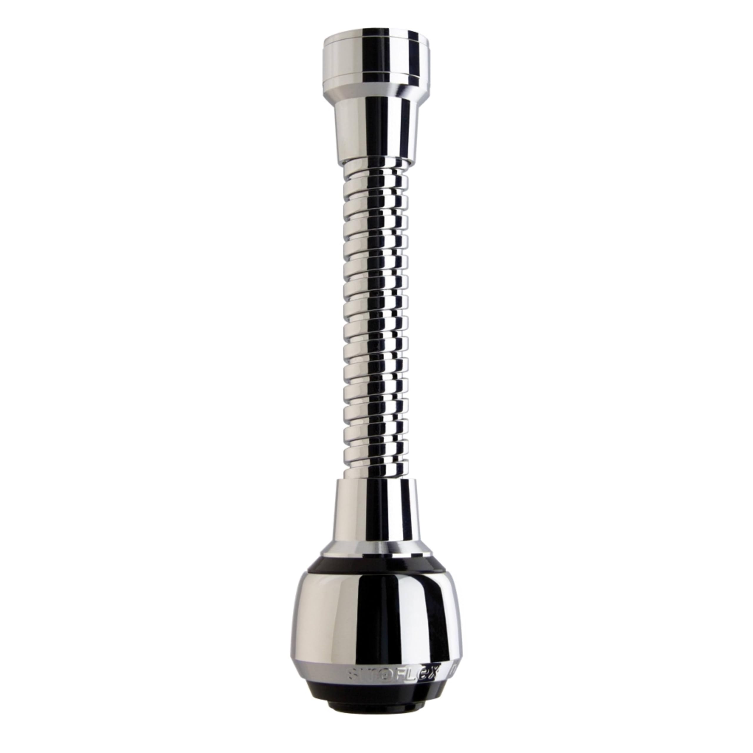 Siroflex 2510/S Milady Doccino Per Lavandino Cucina Con Cannuccia Flessibile In Ottone Made in Italy | Aeratore Rubinetto Cromato Nero| Areatore Per Rubinetti | Rompigetto Rubinetto Cucina