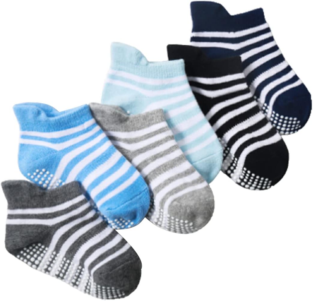 osiuujkw 3 Juegos de 6 piezas de medias para niños, calcetines tobilleros, ropa cómoda para niños