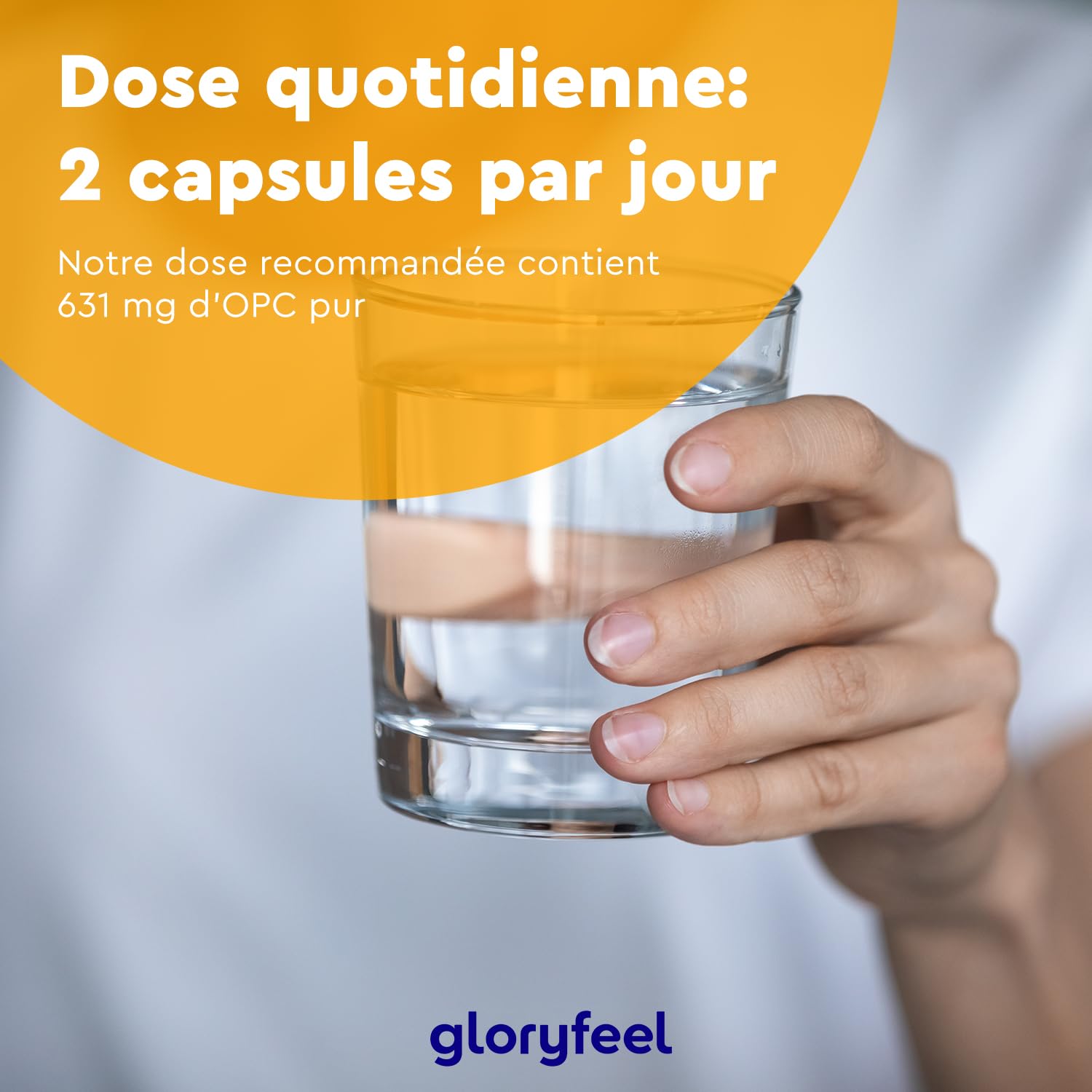 OPC 95% Extrait de Pépins de Raisin Resvératrol + Vitamine C, 1052mg d'OPC pur issu de Raisins Français - 180 Capsules Végétaliennes, Antioxydant Puissant, Proanthocyanidine Oligomérique