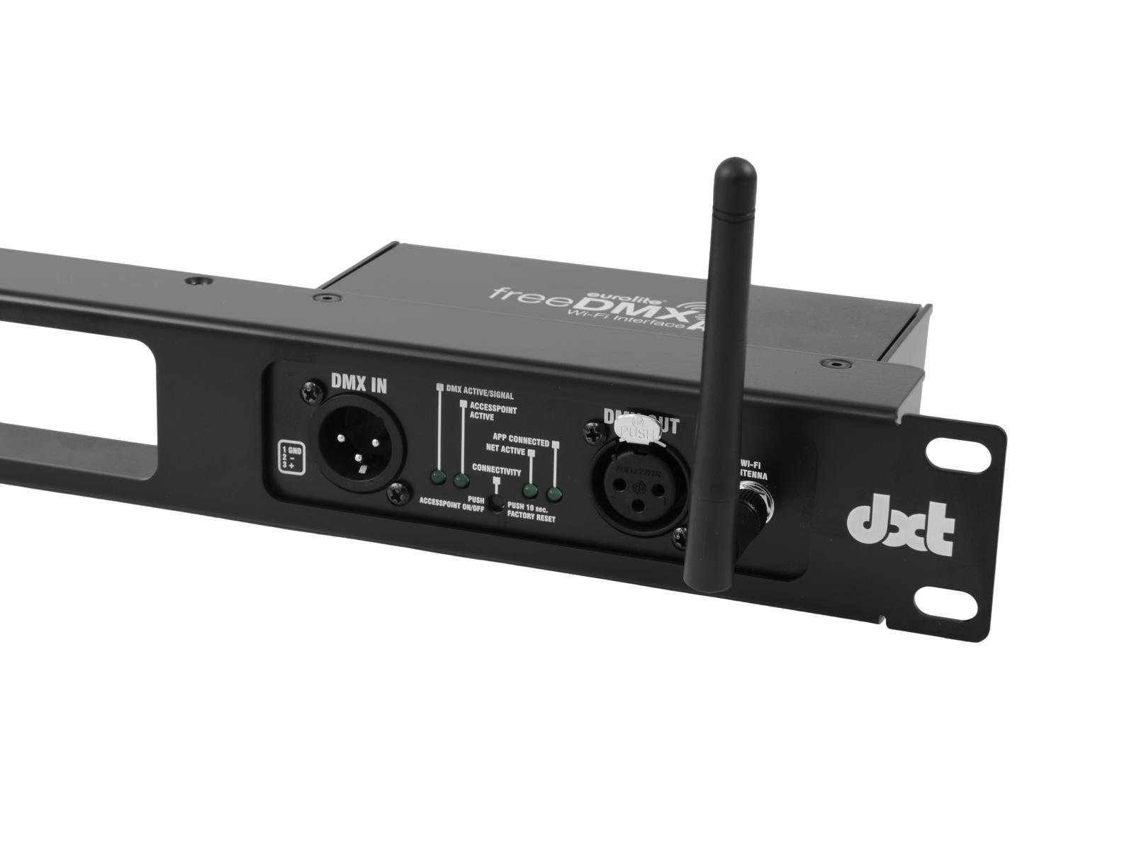 Eurolite freeDMX AP Wi-Fi Interface | Drahtloses WLAN-DMX-Interface für Apps & Programme wie Steinigke Light'J | WLAN-Standard IEEE802.11b/g/n