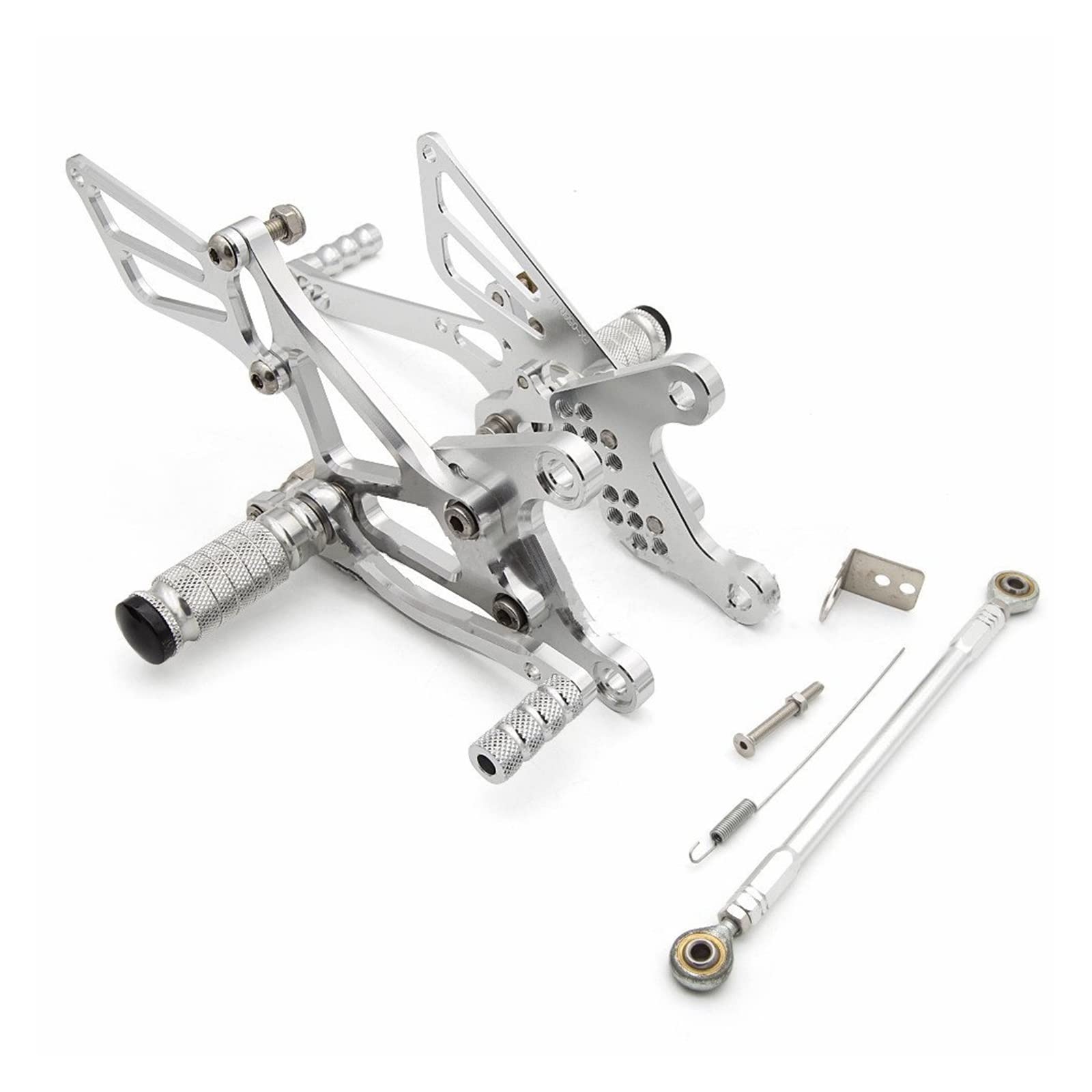 FXCNC Racing CNC Rearset Footpegs – For Ninja ZX6R ZX636 2005-2008, Black Anodized