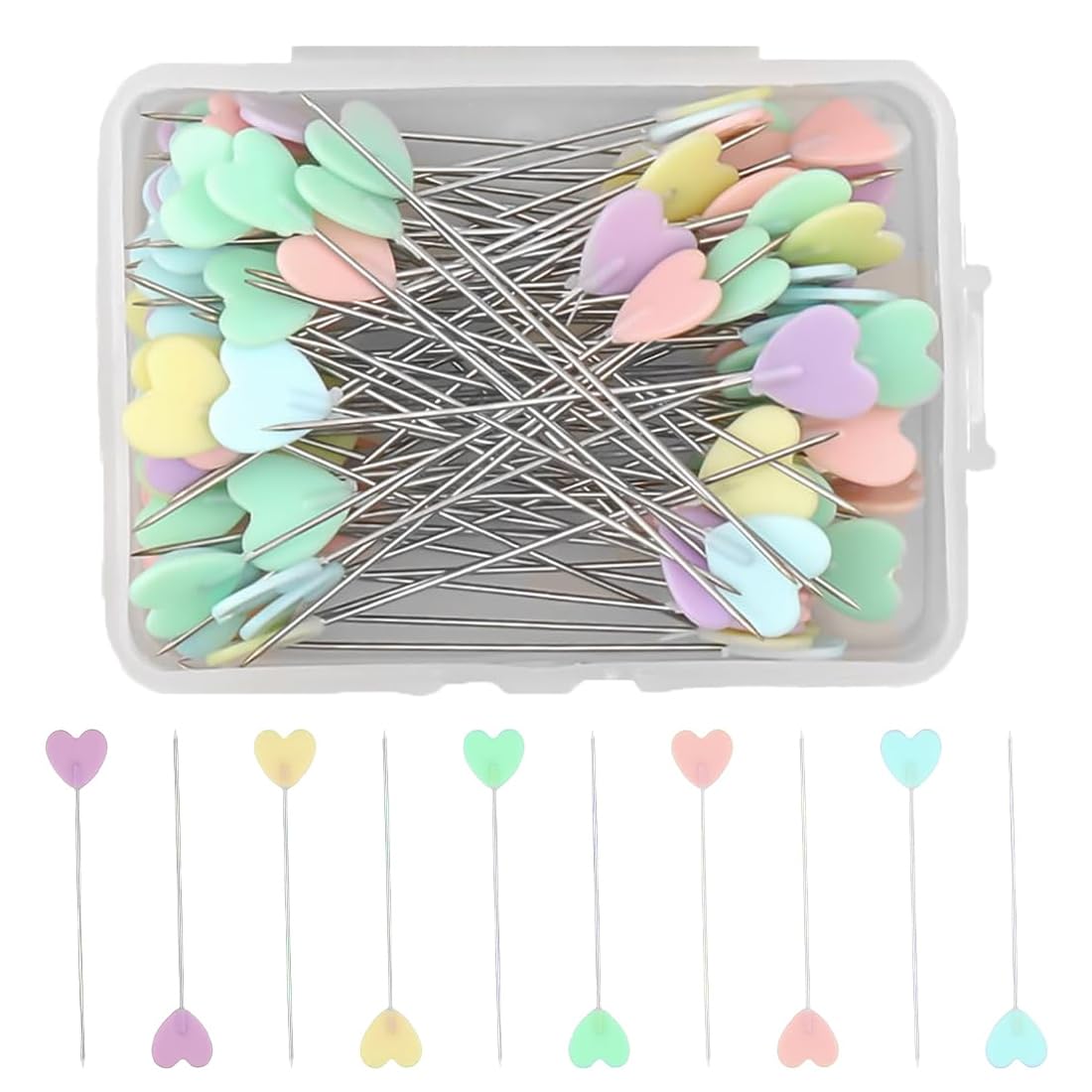 SUNNYCLUE 150 Spilli A U In Acciaio Inox Per Cucito E Quilting - 23 Mm - Confezione In Scatola
