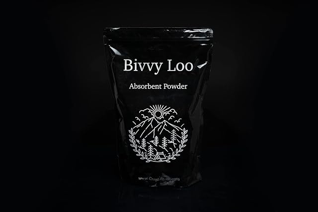 CarpLife Products Ltd Bivvy Loo Camping Toilet Absorbent Powder 1kg - Each bag lasts 100 uses ! - For use in portable toilets - 10 grams of powder converts up to 1 litre of liquid to a manageable gel
