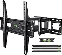 USX MOUNT Full Motion TV Wall Mount for 32-74 Inch TVs up to 110lbs - Swivel Tilt Articulating Dual Arms, VESA 400x400, Fits 12/16" Studs