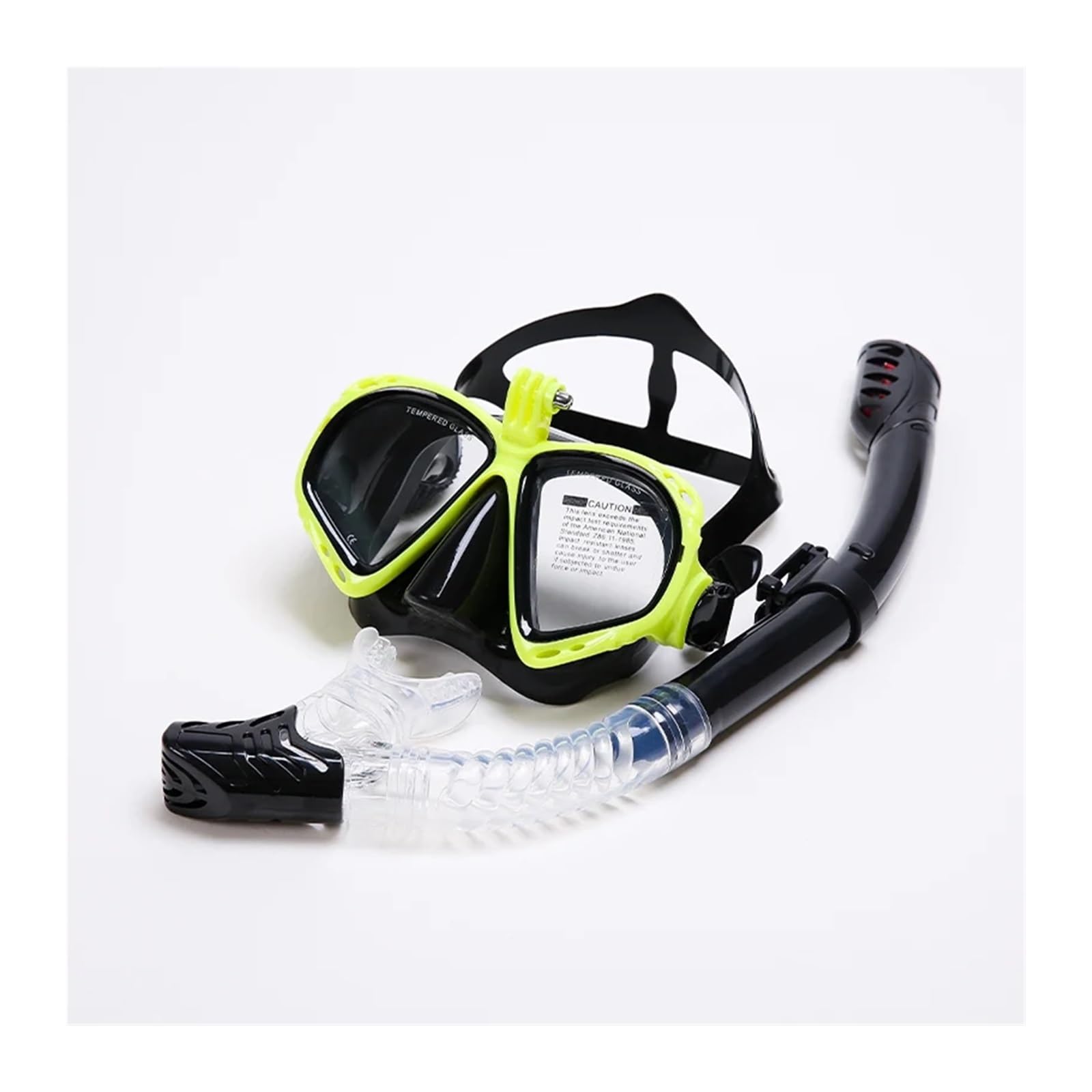 Kit de de Buceo Máscara de Snorkel, Conjunto de Snorkel, máscara de Buceo, Gafas de natación, Snorkel para cámara de Deportes submarinos GoPro Buceo(Plum)