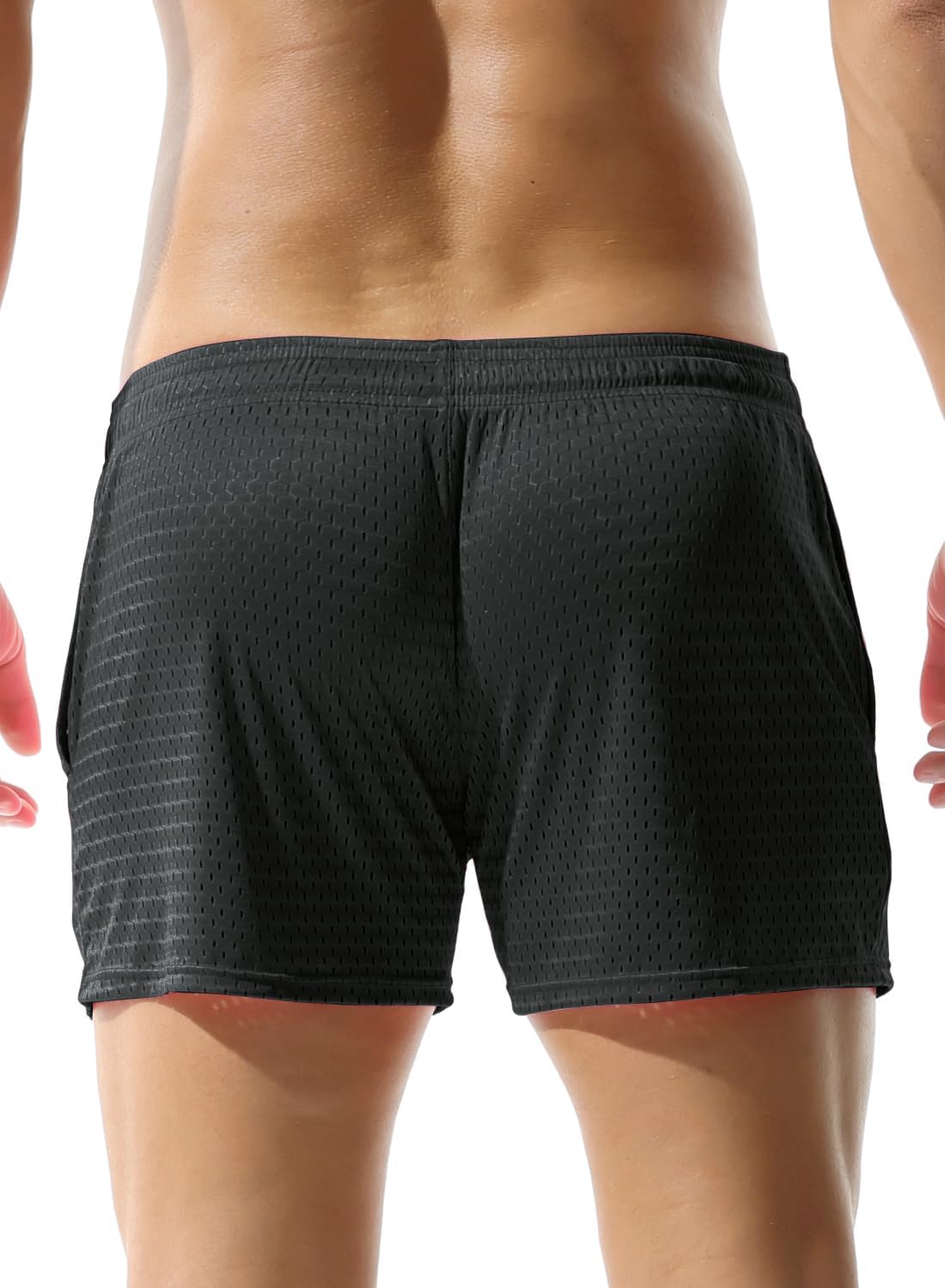 MZIOK Men's Sexy Mesh Shorts 3 Inch Fitness Quick Dry Shorts with Pockets for Workout or Casual Wear - Image 3