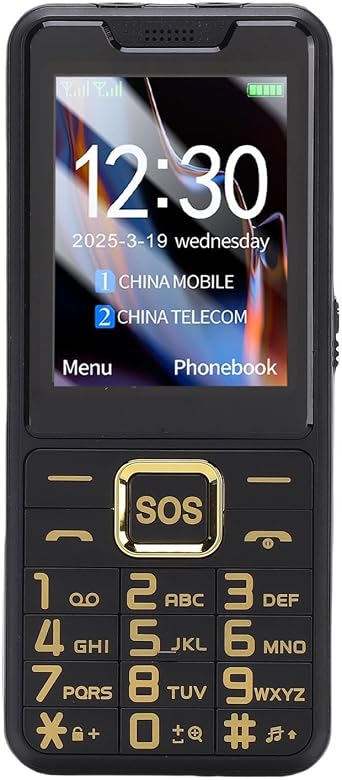 4G Seniors Phone, 2.6 Inch HD Shatter Proof Display, Convenient Emergency Lighting, Clear Call and Message Announcements, Large Capacity Battery Big Buttons Cell Phone (Black)