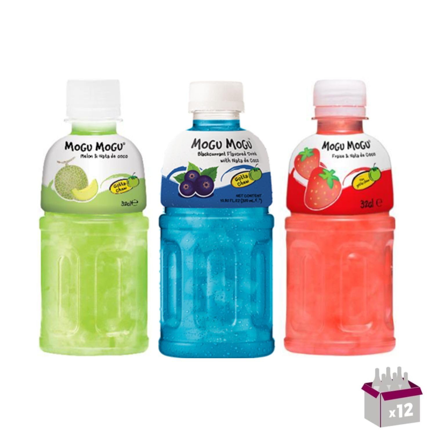 Mogu Mogu – Cassis – Fraise – Melon – 12x32cl