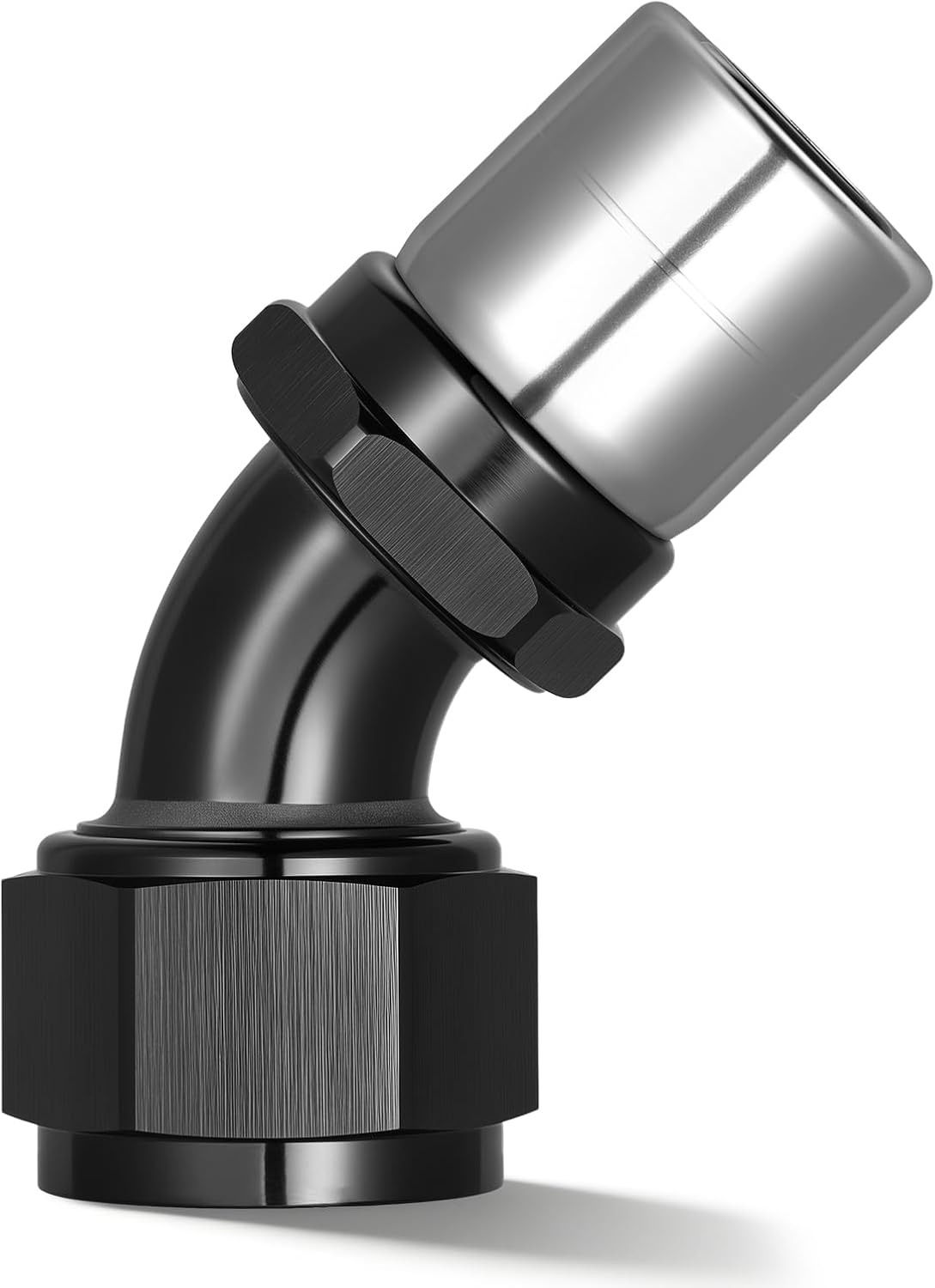 EVIL ENERGY 16AN 45 Degree Crimp Swivel Hose End Fitting for CPE Braided Hose