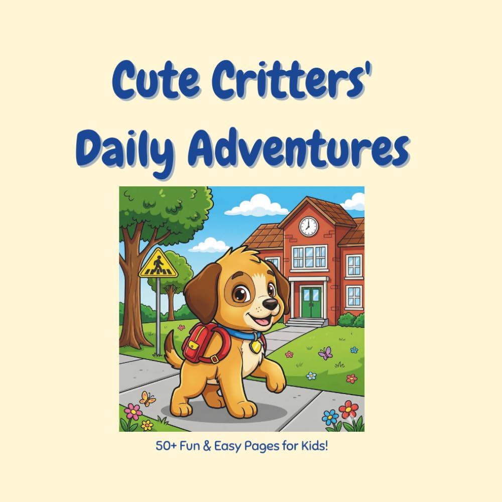 Cute Critters' Daily Adventures: A Fun Coloring Book for Toddlers & Preschoolers to Learn Healthy Habits, Chores, and Daily Routines (Ages 3-6)
