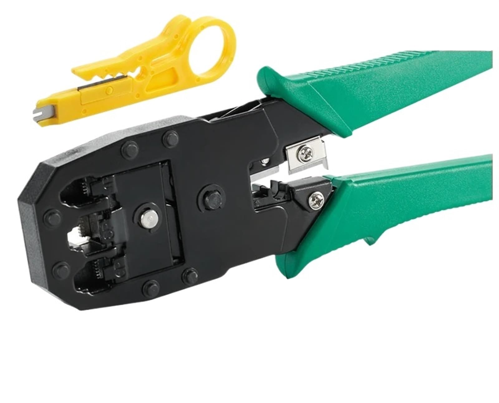 AVIMYA RJ45 Zaciskarka Sieciowe Narzędzia Ręczne RJ11RJ12RJ45 Szczypce do zaciskania kabli sieciowych i telefonicznych Złącze modułowe Zaciskanie (Kolor: Tester)