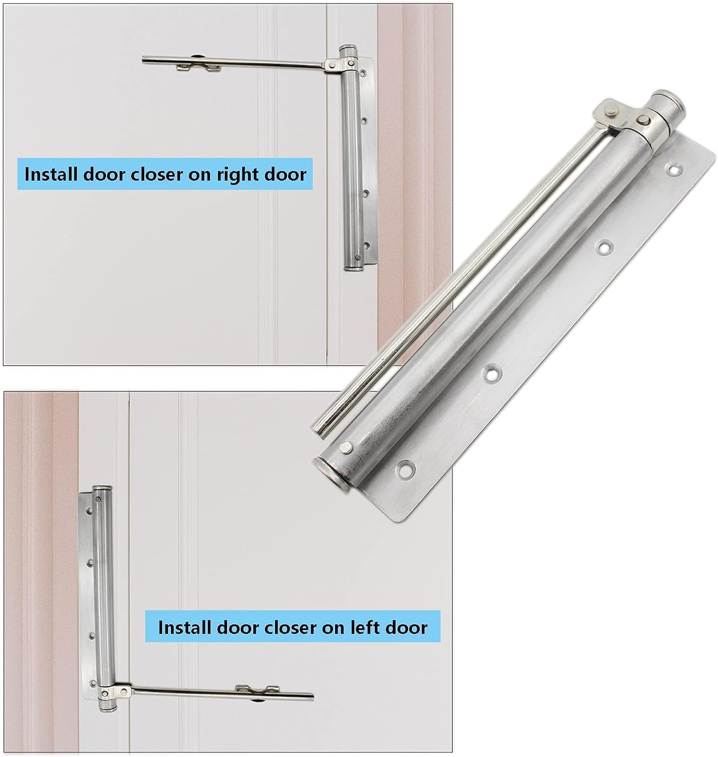 Dadhichi Zone Spring Door Closer for Wooden and Metal Doors | Automatic Closing Mechanism, Stainless Steel Finish, Suitable for Home and Office Doors. 3