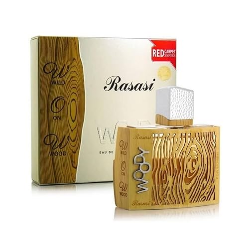 RASASI Woody Eau de Parfum Spray para hombre, 2.0 onzas