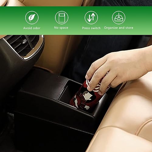 Miniatura 4 de gunhunt 1 bote de basura para automóvil, con tapa y caja de desechos, caja de almacenamiento multifuncional, impermeable e insípido, cubo de basura