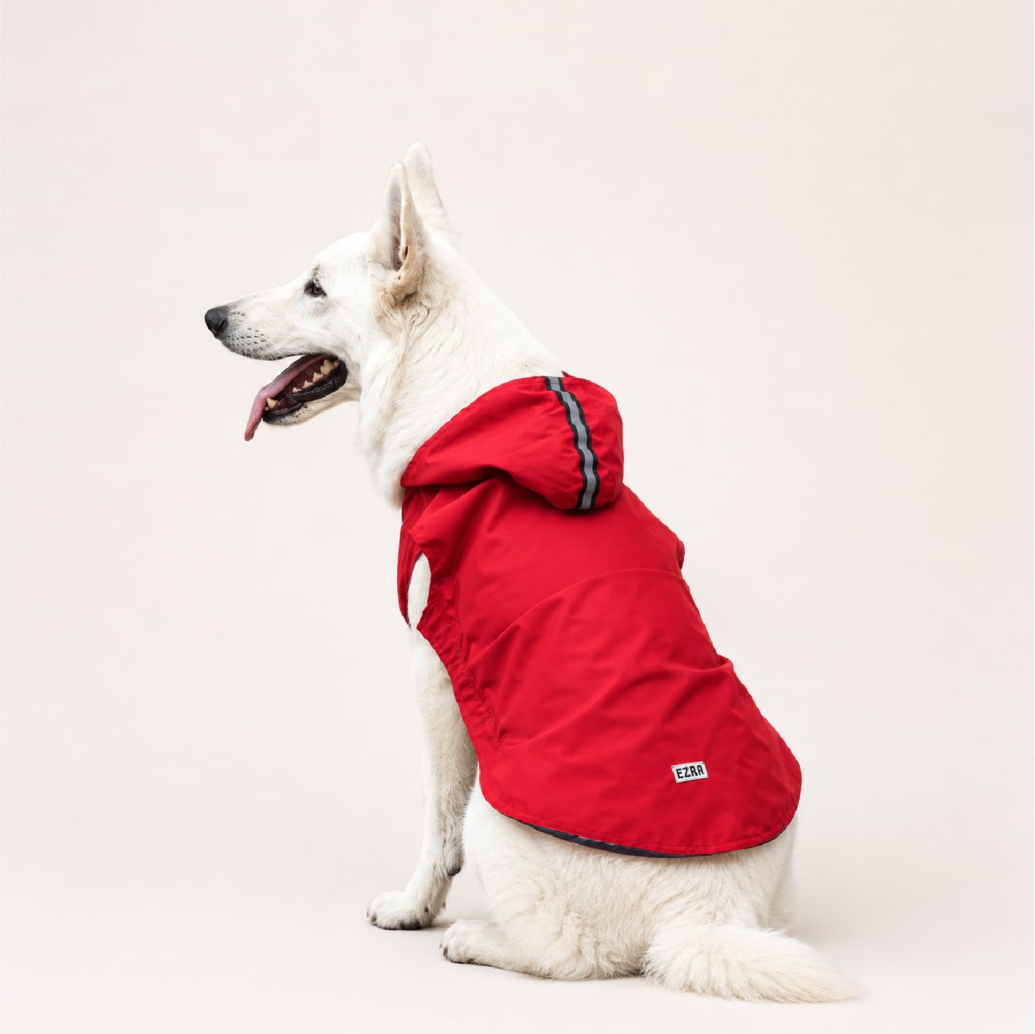 Ezra Sleeveless Dog Raincoat with Velcro Straps – Waterproof, Lightweight & Easy-to-Wear Rain Jacket for Dogs (Red, X-Small)-image-17