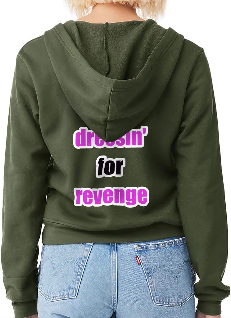 Cool Funny Women's Zip Hoodie - Revenge Hooded Sweatshirt - Trendy Hoodie