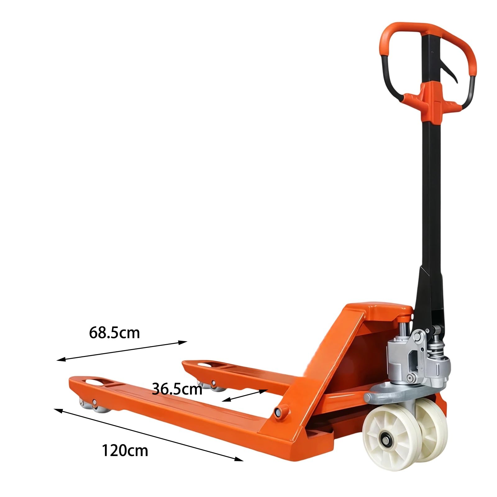 Gabelhubwagen Hydraulischer Palettenheber 3T mit fußbetätigter Entriegelung for Werkstatt-Produktionslinie Lager(Groß)