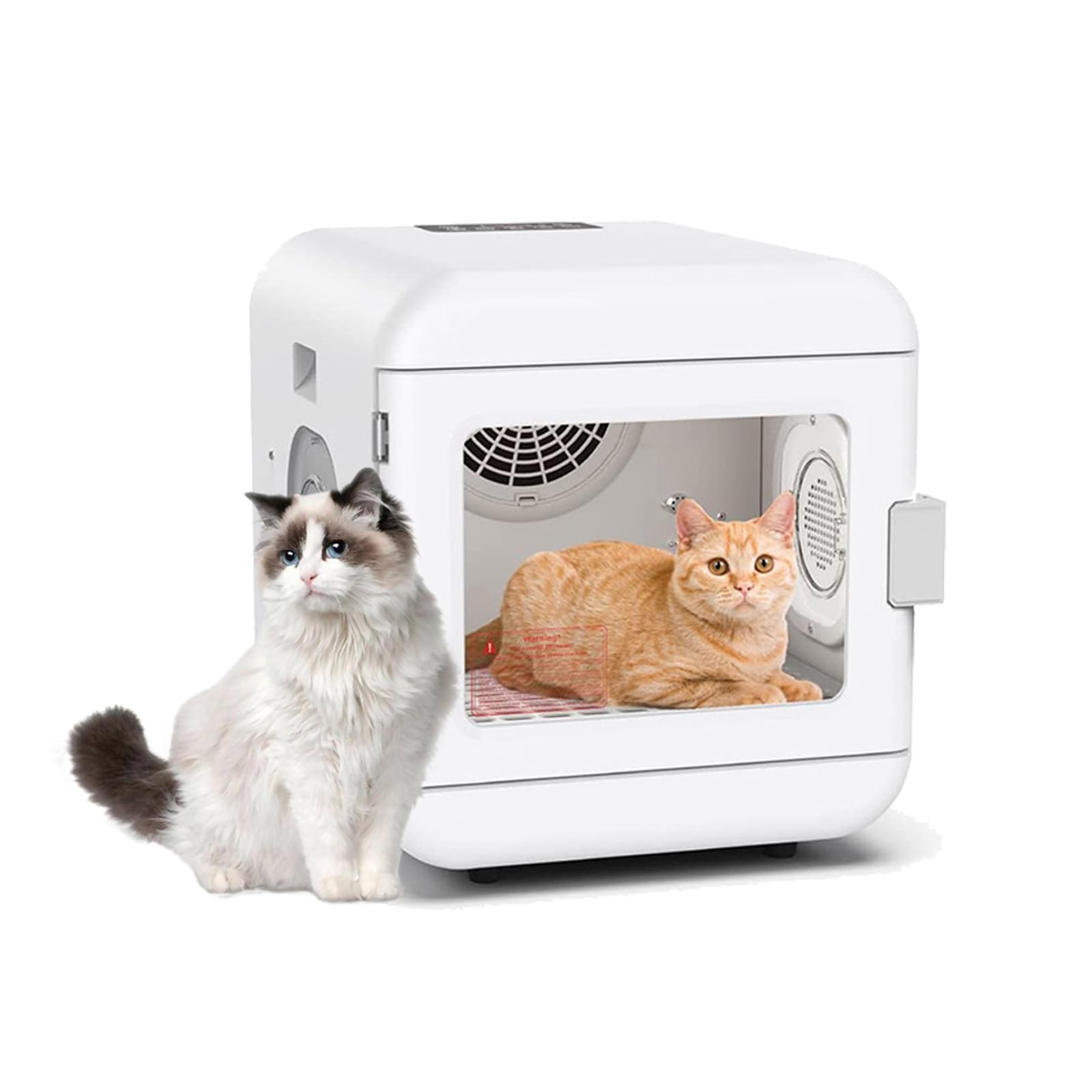 Caja Secadora Automática Para Mascotas Para Gatos Y Perros Pequeños,Caja Secadora Para Perros Ultra Silenciosa,Caja Secadora Para Gatos De 65 Litros Con Control De Temperatura Inteligente Y Secado 360