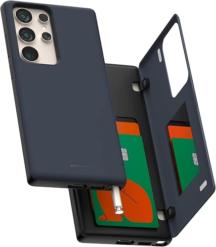 Miniatura 544 de GOOSPERY Parachoques magnético para puerta compatible con Galaxy S23, tarjetero tipo cartera, cierre automático, protección de doble capa resistente