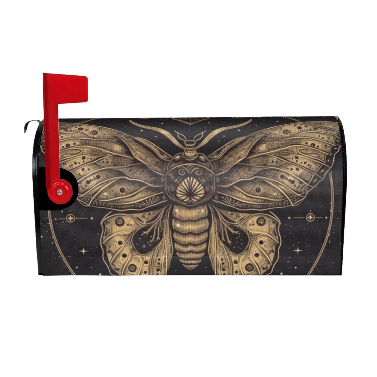 Moth Mailbox Covers Magnetic Wraps Post Letter Box Cover Garden Home Decor 25.5x21 in